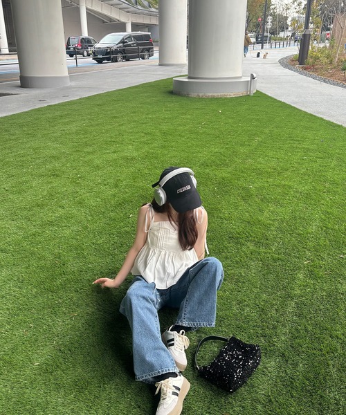 RiLi（リリ）の「肩リボンフレアキャミ【RL】（キャミソール・レディース・ホワイト/ブラック・FREE）」の17枚目の写真