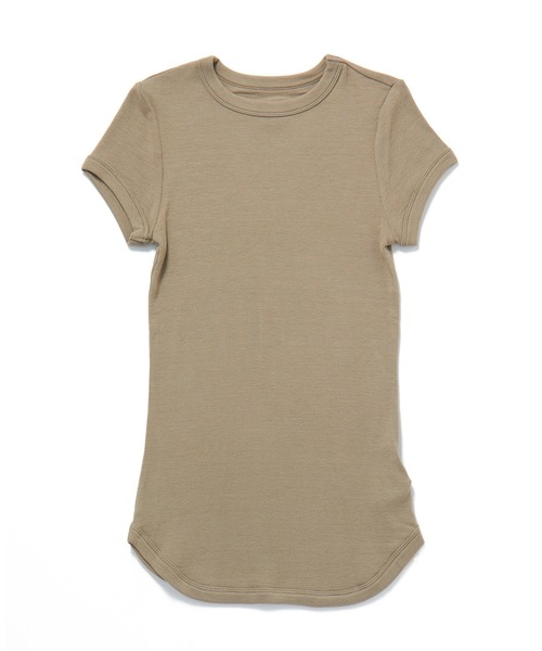 NERGY（ナージー）の「【BORDERS at BALCONY】RIB Tシャツ（Tシャツ/カットソー・レディース・ベージュ/ホワイト/ブラック・M）」の4枚目の写真