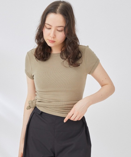 NERGY（ナージー）の「【BORDERS at BALCONY】RIB Tシャツ（Tシャツ/カットソー・レディース・ベージュ/ホワイト/ブラック・M）」の22枚目の写真