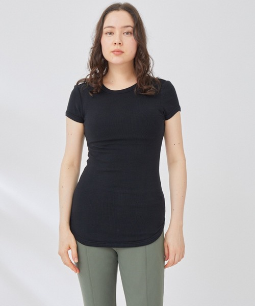 BORDERS at BALCONY 半袖Tシャツ ブラック レディース RIB TEE | BORDERS at BALCONY 公式サイト丨CLASS BORDER