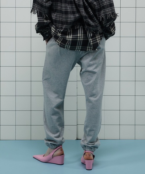 パンツ MAISON SPECIAL Embroidery Easy Pants SALE】Docking Rhinestone Easy Pants