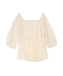 3Dローズチュールブラウス