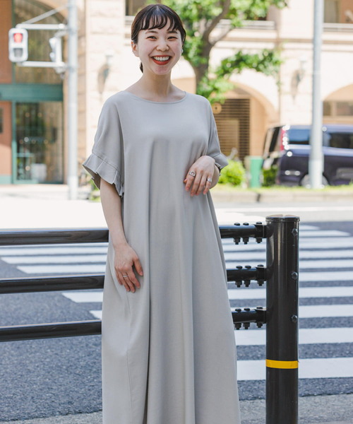 ITEMS URBANRESEARCH(アイテムズ アーバンリサーチ)の「オリガミタックリネンレーヨンワンピース(ワンピース・レディース・ブラック/ライトベージュ/モカ・FREE)」の10枚目の写真