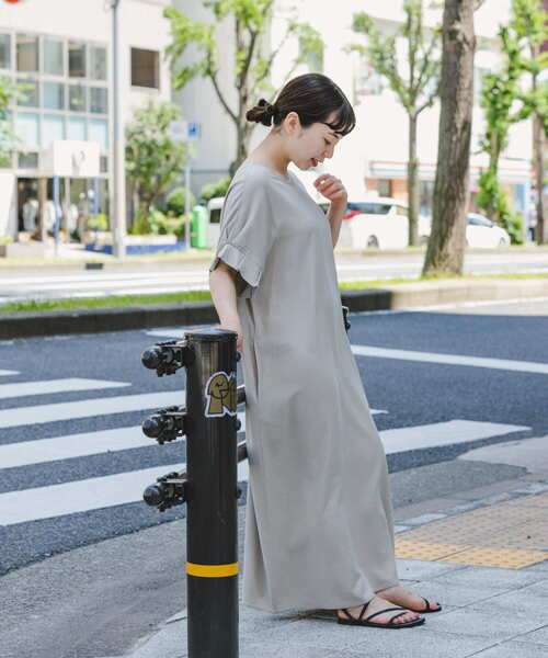 新品未使用 LOISIR レーヨンリネンタック使いワンピース 2024 レーヨン