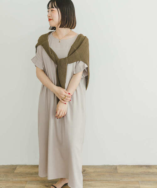 ITEMS URBANRESEARCH(アイテムズ アーバンリサーチ)の「オリガミタックリネンレーヨンワンピース(ワンピース・レディース・ブラック/ライトベージュ/モカ・FREE)」の18枚目の写真