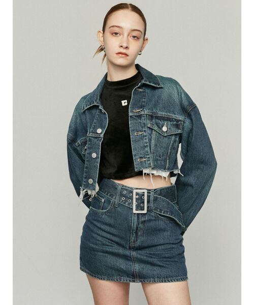 EMODA（エモダ）の「ワイドベルトデニムスカート（デニムスカート・レディース・ブルー/ベージュ/ブラック・SMALL/MEDIUM）」の15枚目の写真