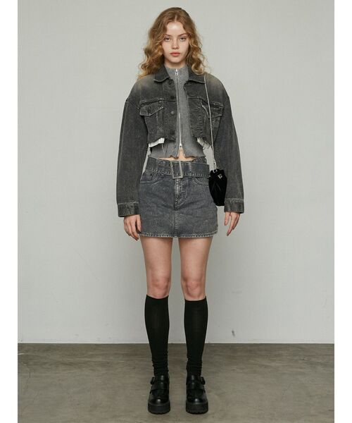 EMODA（エモダ）の「ワイドベルトデニムスカート（デニムスカート・レディース・ブルー/ベージュ/ブラック・SMALL/MEDIUM）」の16枚目の写真