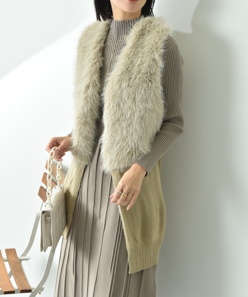 INTERPLANET（インタープラネット）の「フェイクファー切替ロングジレ