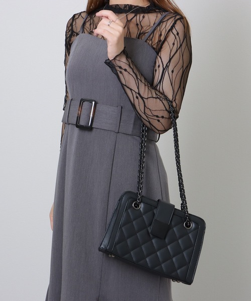 D220699 【専用】SWANLAKE キルティングショルダーコート お歳暮 人気 オシャレ D220699 キルティングショルダーコート