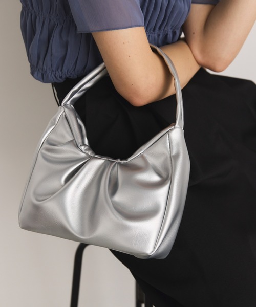 Aunt Marie's（アントマリーズ）の「タックスクエアハンドバッグ/ミニショルダーバッグ（ハンドバッグ・レディース・レッド/イエロー/シルバー/ブラック・FREE）」の18枚目の写真