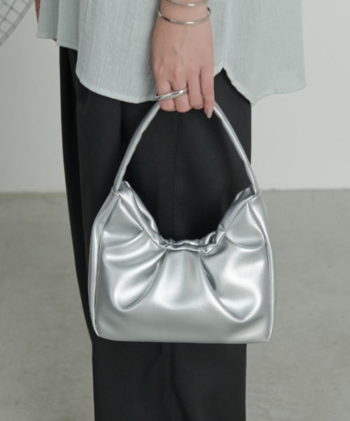 Aunt Marie's（アントマリーズ）の「タックスクエアハンドバッグ/ミニショルダーバッグ（ハンドバッグ・レディース・レッド/イエロー/シルバー/ブラック・FREE）」の20枚目の写真