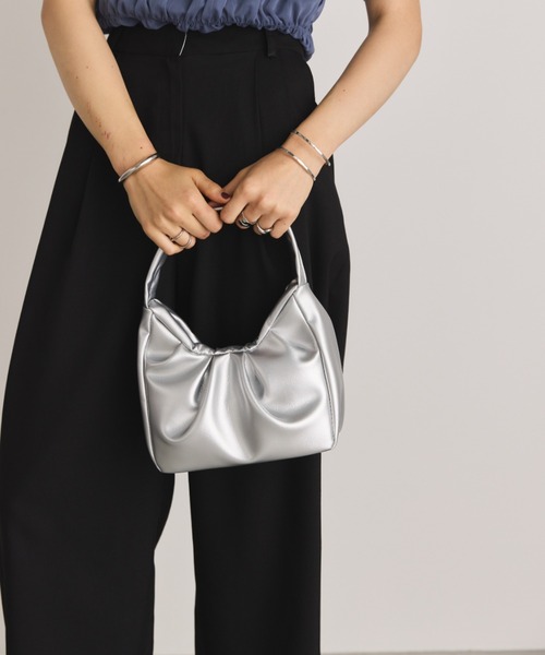 Aunt Marie's（アントマリーズ）の「タックスクエアハンドバッグ/ミニショルダーバッグ（ハンドバッグ・レディース・レッド/イエロー/シルバー/ブラック・FREE）」の16枚目の写真