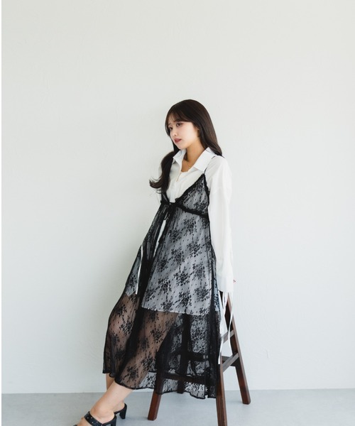 fupel（フぺル）の「レースリボンキャミワンピース（ワンピース）」 - WEAR