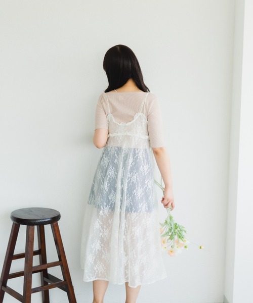 fupel（フぺル）の「レースリボンキャミワンピース（ワンピース）」 - WEAR