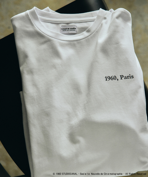 EDIFICE（エディフィス）の「Jean-Luc Godard LE CINEMA Tシャツ（Tシャツ/カットソー・メンズ・ホワイト系その他/ホワイト×ホワイト/ホワイト・LARGE/MEDIUM）」の4枚目の写真