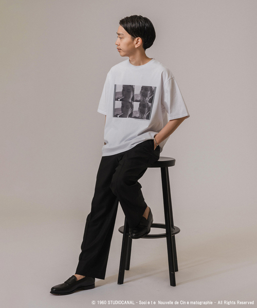 EDIFICE（エディフィス）の「Jean-Luc Godard LE CINEMA Tシャツ（Tシャツ/カットソー・メンズ・ホワイト系その他/ホワイト×ホワイト/ホワイト・LARGE/MEDIUM）」の5枚目の写真