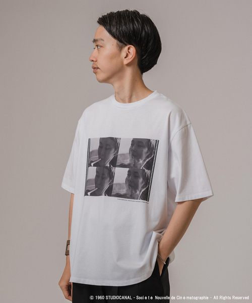 EDIFICE（エディフィス）の「Jean-Luc Godard LE CINEMA Tシャツ（Tシャツ/カットソー・メンズ・ホワイト系その他/ホワイト×ホワイト/ホワイト・LARGE/MEDIUM）」の8枚目の写真