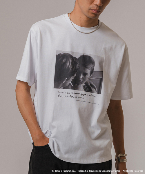 EDIFICE（エディフィス）の「Jean-Luc Godard LE CINEMA Tシャツ（Tシャツ/カットソー・メンズ・ホワイト系その他/ホワイト×ホワイト/ホワイト・LARGE/MEDIUM）」の12枚目の写真