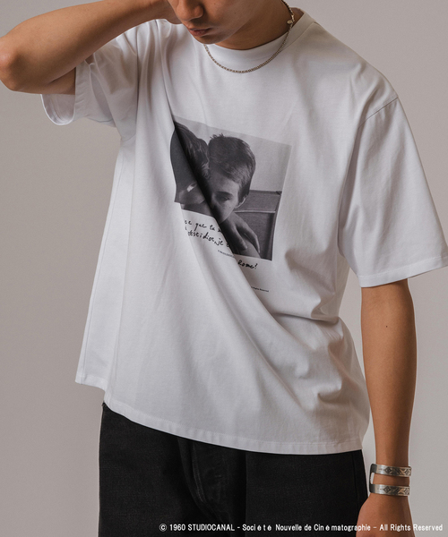 EDIFICE（エディフィス）の「Jean-Luc Godard LE CINEMA Tシャツ（Tシャツ/カットソー・メンズ・ホワイト系その他/ホワイト×ホワイト/ホワイト・LARGE/MEDIUM）」の13枚目の写真