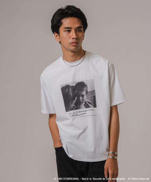 EDIFICE（エディフィス）の「Jean-Luc Godard LE CINEMA Tシャツ（Tシャツ/カットソー・メンズ・ホワイト系その他/ホワイト×ホワイト/ホワイト・LARGE/MEDIUM）」の14枚目の写真