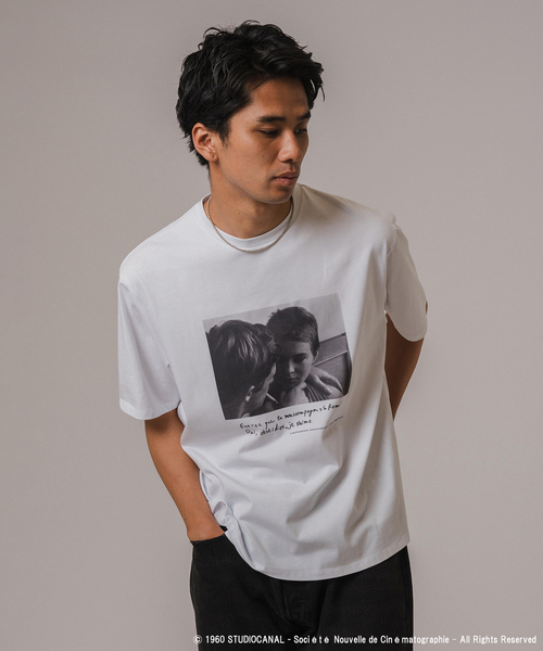 EDIFICE（エディフィス）の「Jean-Luc Godard LE CINEMA Tシャツ（Tシャツ/カットソー・メンズ・ホワイト系その他/ホワイト×ホワイト/ホワイト・LARGE/MEDIUM）」の15枚目の写真