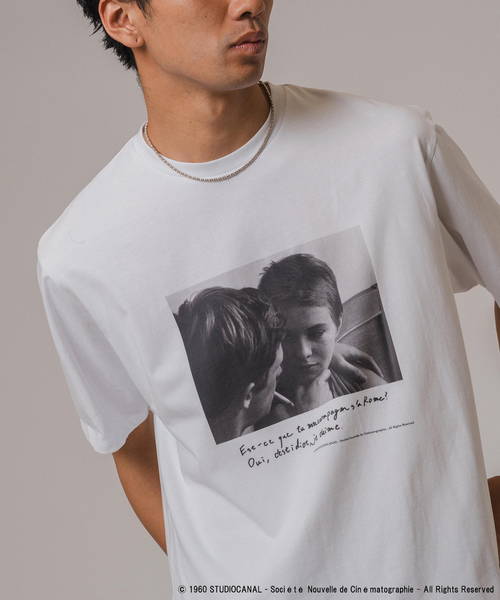 EDIFICE（エディフィス）の「Jean-Luc Godard LE CINEMA Tシャツ（Tシャツ/カットソー・メンズ・ホワイト系その他/ホワイト×ホワイト/ホワイト・LARGE/MEDIUM）」の17枚目の写真
