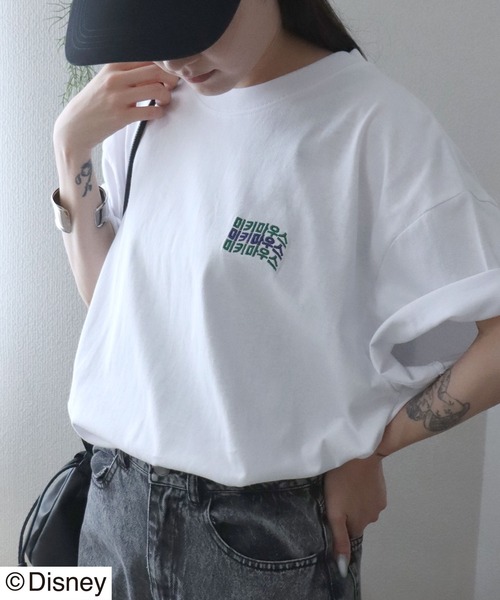 Disney(ディズニー)の「「ユニセックス」Disney(ディズニー)ミッキーマウスキャラクタープリント ハングルロゴTシャツ/半袖プルオーバー(Tシャツ/カットソー・レディース・ブラック/ブラック系その他/ホワイト/ホワイト系その他・M/L)」の6枚目の写真