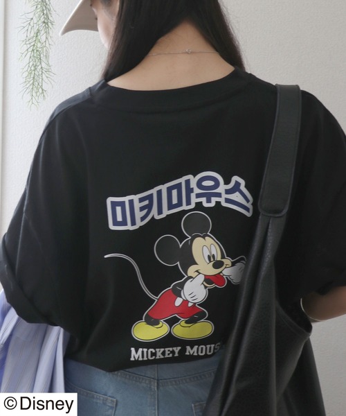 Disney(ディズニー)の「「ユニセックス」Disney(ディズニー)ミッキーマウスキャラクタープリント ハングルロゴTシャツ/半袖プルオーバー(Tシャツ/カットソー・レディース・ブラック/ブラック系その他/ホワイト/ホワイト系その他・M/L)」の12枚目の写真