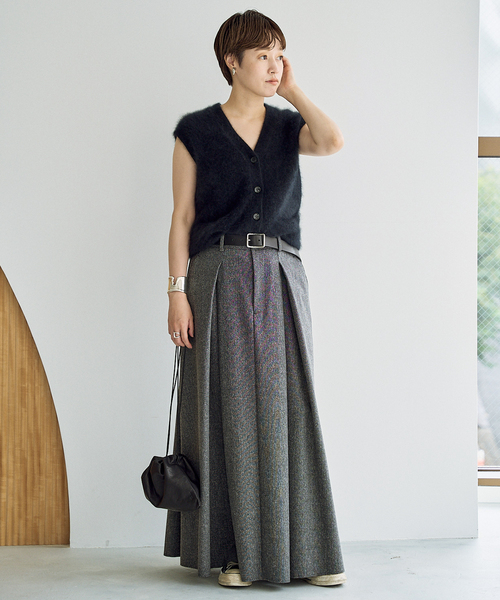 plage（プラージュ）の「Fur ベスト（ニット/セーター・レディース・ブラック/アイボリー・FREE）」の14枚目の写真