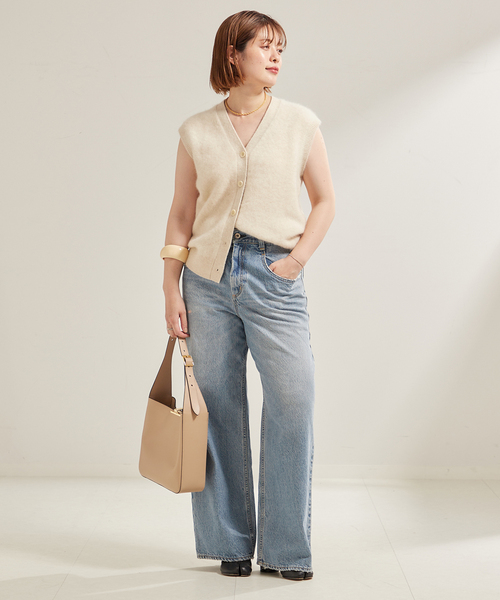 plage（プラージュ）の「Fur ベスト（ニット/セーター・レディース・ブラック/アイボリー・FREE）」の17枚目の写真