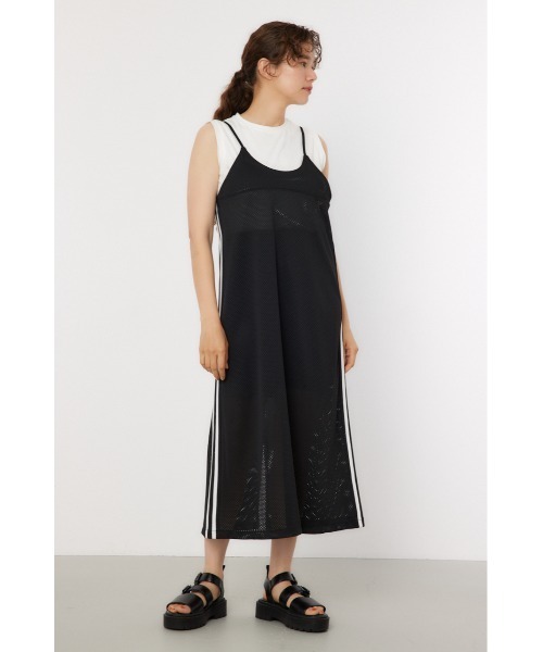 RODEO CROWNS WIDE BOWL(ロデオクラウンズワイドボウル)の「(限定カラー)メッシュ切り替えラインキャミワンピース(ワンピース・レディース・ブラック・FREE)」の3枚目の写真