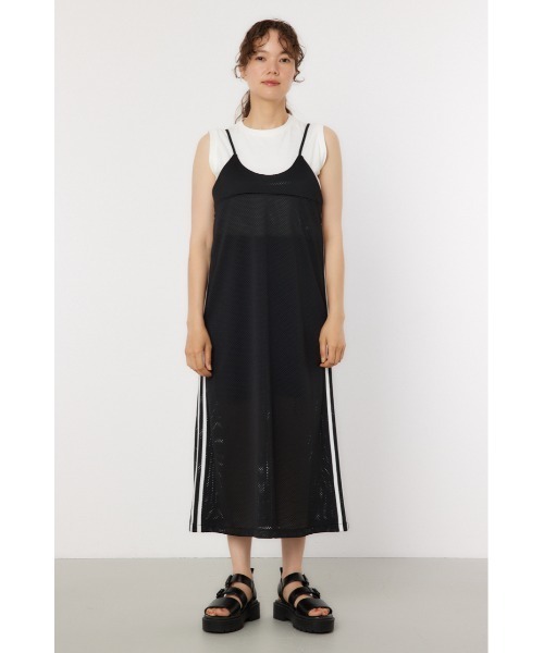 RODEO CROWNS WIDE BOWL(ロデオクラウンズワイドボウル)の「(限定カラー)メッシュ切り替えラインキャミワンピース(ワンピース・レディース・ブラック・FREE)」の7枚目の写真