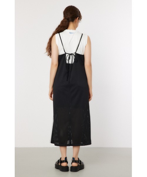 RODEO CROWNS WIDE BOWL(ロデオクラウンズワイドボウル)の「(限定カラー)メッシュ切り替えラインキャミワンピース(ワンピース・レディース・ブラック・FREE)」の9枚目の写真