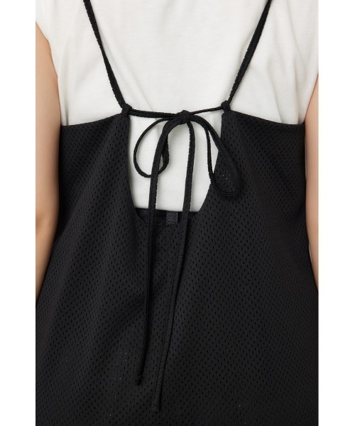 RODEO CROWNS WIDE BOWL(ロデオクラウンズワイドボウル)の「(限定カラー)メッシュ切り替えラインキャミワンピース(ワンピース・レディース・ブラック・FREE)」の11枚目の写真