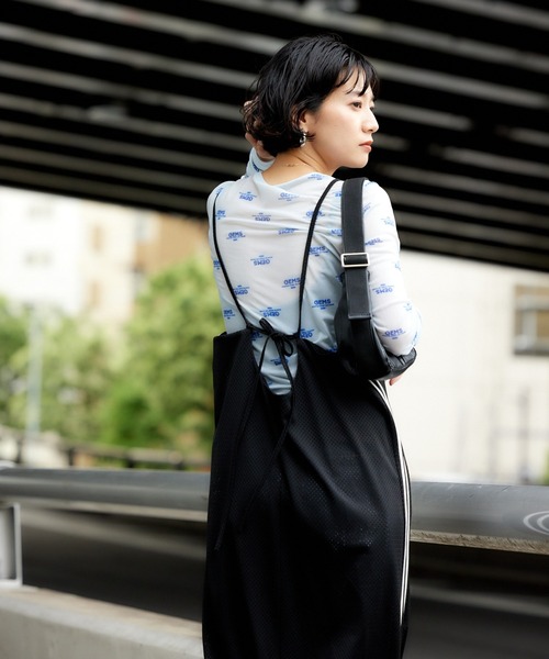 RODEO CROWNS WIDE BOWL(ロデオクラウンズワイドボウル)の「(限定カラー)メッシュ切り替えラインキャミワンピース(ワンピース・レディース・ブラック・FREE)」の20枚目の写真