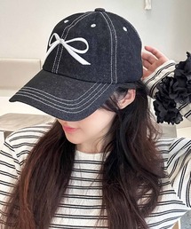NANEA | リボン刺繍キャップ(キャップ)