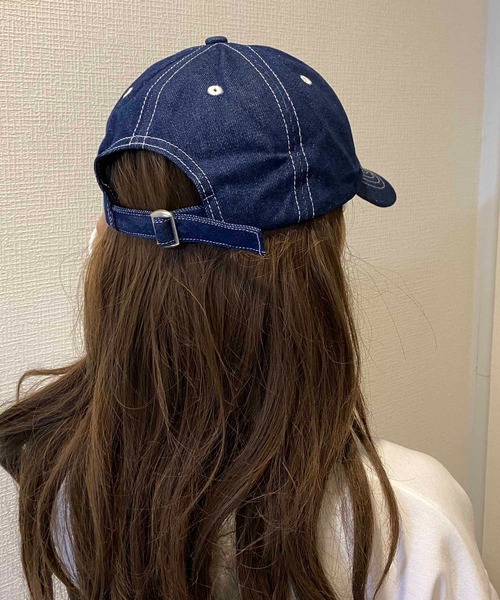 NANEA（ナネア）の「リボン刺繍キャップ（キャップ・レディース・ホワイト×ネイビー/ネイビー/ブラック×ホワイト/ピンク/ライトピンク/ブラック×ピンク/ホワイト×ピンク/ブルー/チャコールグレー・フリー）」の18枚目の写真