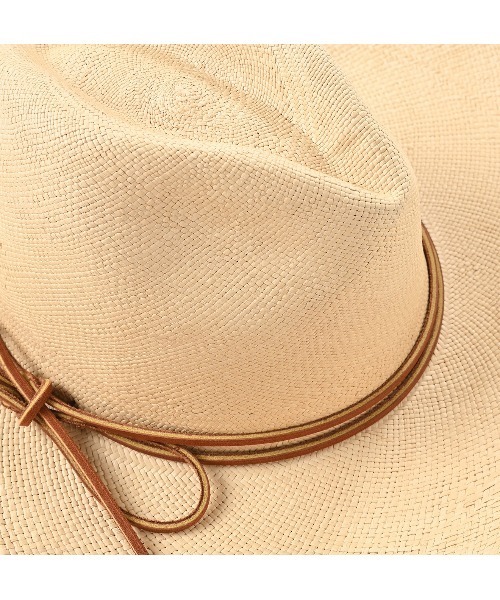 45R（フォーティファイブアール）の「CHAMULA パナマハット（大）（ハット・レディース・ブラック/ナチュラル・FREE）」の5枚目の写真
