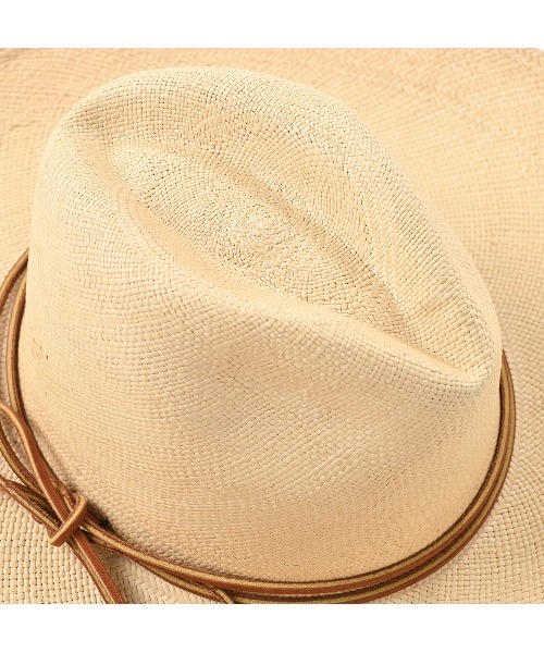 45R（フォーティファイブアール）の「CHAMULA パナマハット（大）（ハット・レディース・ブラック/ナチュラル・FREE）」の4枚目の写真