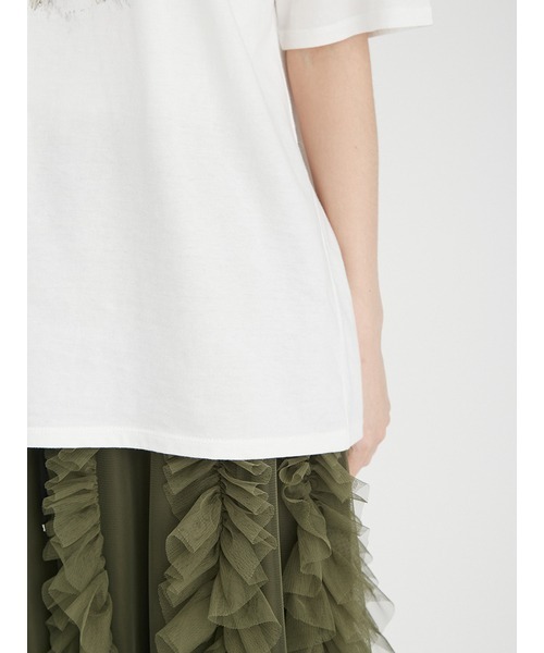 FURFUR（ファーファー）の「【上國料萌衣コラボ】キャットチェリーTシャツ（Tシャツ/カットソー・レディース・チャコールグレー/オフホワイト/ブルー・2/0）」の7枚目の写真