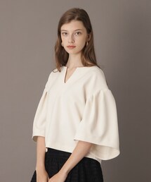 ◆【袖コンシャス/洗える】ボリュームスリーブブラウス
