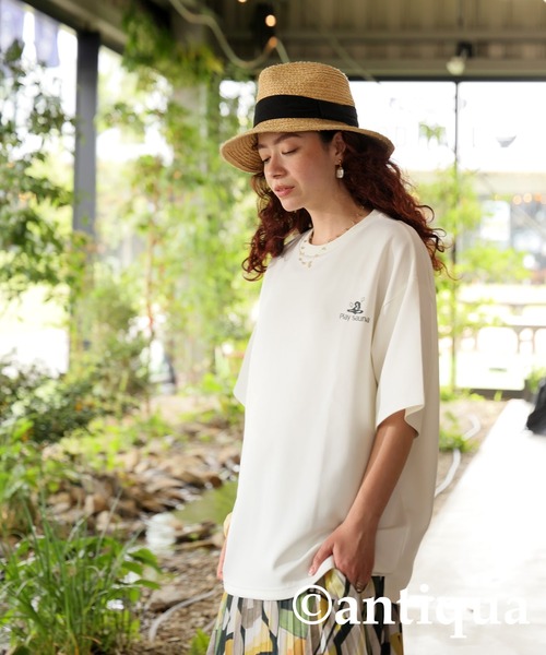 antiqua（アンティカ）の「ストレッチロゴTシャツ（Tシャツ/カットソー・レディース・ホワイト/ブラック・R/P）」の13枚目の写真