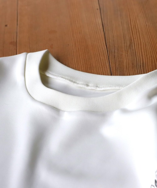 antiqua（アンティカ）の「ストレッチロゴTシャツ（Tシャツ/カットソー・レディース・ホワイト/ブラック・R/P）」の6枚目の写真
