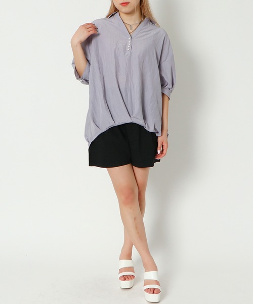 GORGE(ゴージ)の「《パールボタン×スキッパー》レディース ブラウス 抜け感 ゆったりシルエット 春夏秋(シャツ/ブラウス・レディース・オフホワイト/イエロー/ラベンダー/ピンク・F)」の15枚目の写真