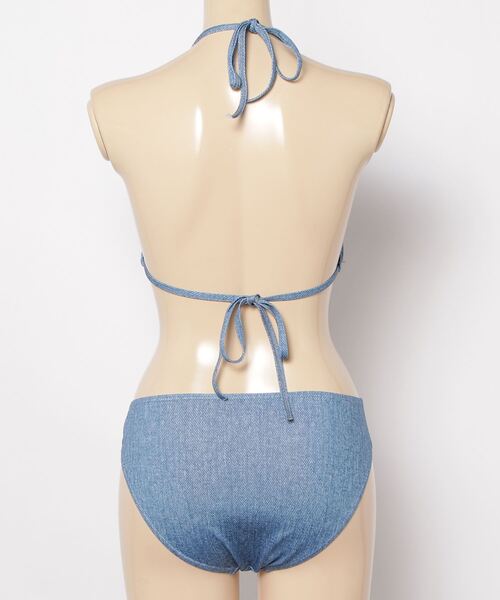 FREE STYLISTS(フリー スタイリスト)の「Y2K タイダイ セパレート水着 フリルハイウエスト 体型カバー 長袖ラッシュガード タンキニ 温泉水着4点セット(水着・レディース・ブルー・FREE)」の5枚目の写真