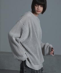 cussil | 【cussil/クシル】ローゲージメッシュモヘアタッチニットクルーネックニット(ニット/セーター)