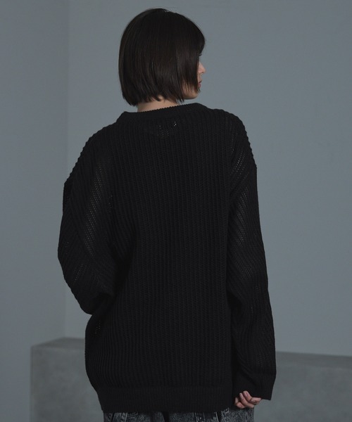 【極美品】フォクシー メッシュ切り替えウールニット クルーネック 人気 秋 冬 217575_rst1.jpg