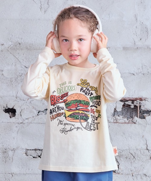 Life Support Products（ライフサポートプロダクツ）の「【防汚加工】プリントロンT（Tシャツ/カットソー・キッズ・ライトブラウン/グリーン/チャコール/オフホワイト/マスタード/ターコイズブルー・100/90/80/95/110/150/140/130/120）」の2枚目の写真