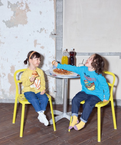 Life Support Products（ライフサポートプロダクツ）の「【防汚加工】プリントロンT（Tシャツ/カットソー・キッズ・ライトブラウン/グリーン/チャコール/オフホワイト/マスタード/ターコイズブルー・100/90/80/95/110/150/140/130/120）」の13枚目の写真