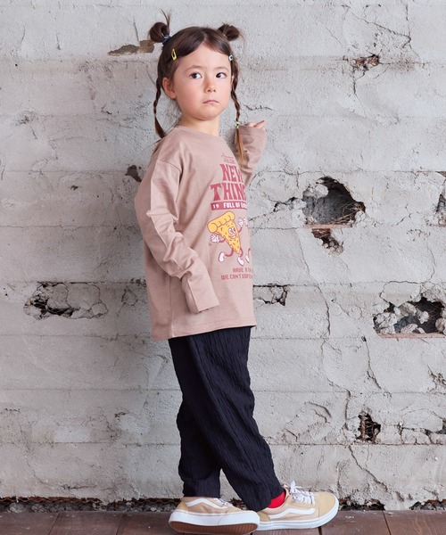 Life Support Products（ライフサポートプロダクツ）の「【防汚加工】プリントロンT（Tシャツ/カットソー・キッズ・ライトブラウン/グリーン/チャコール/オフホワイト/マスタード/ターコイズブルー・100/90/80/95/110/150/140/130/120）」の18枚目の写真